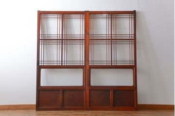 アンティーク お洒落なデザインのガラス格子戸