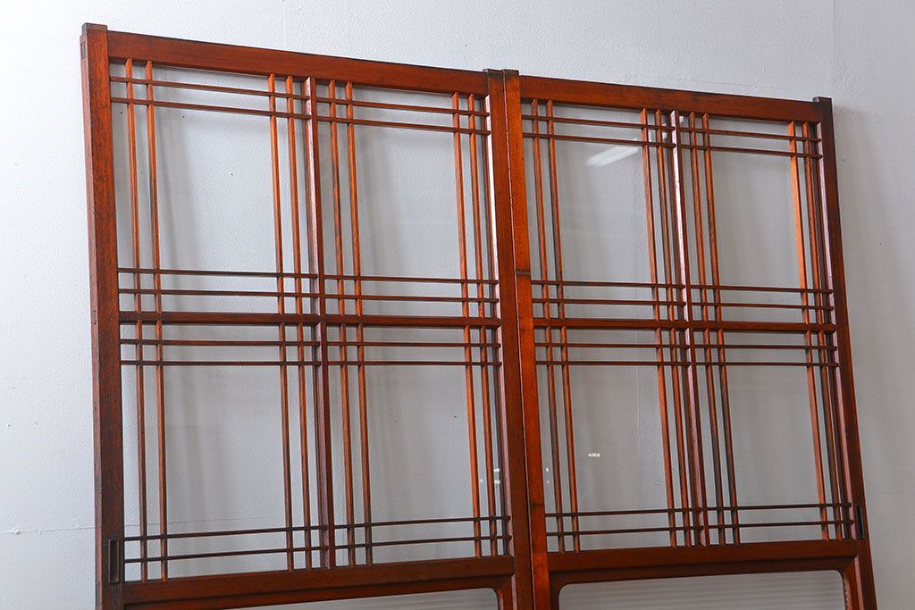 アンティーク お洒落なデザインのガラス格子戸