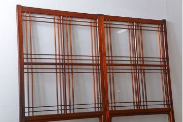 アンティーク お洒落なデザインのガラス格子戸
