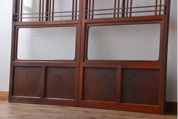 アンティーク お洒落なデザインのガラス格子戸