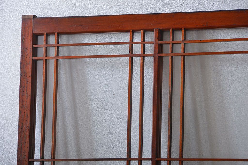 アンティーク お洒落なデザインのガラス格子戸