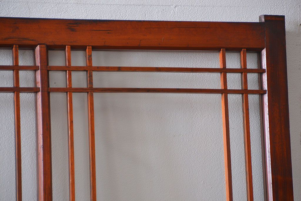 アンティーク お洒落なデザインのガラス格子戸