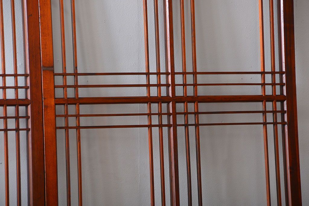 アンティーク お洒落なデザインのガラス格子戸