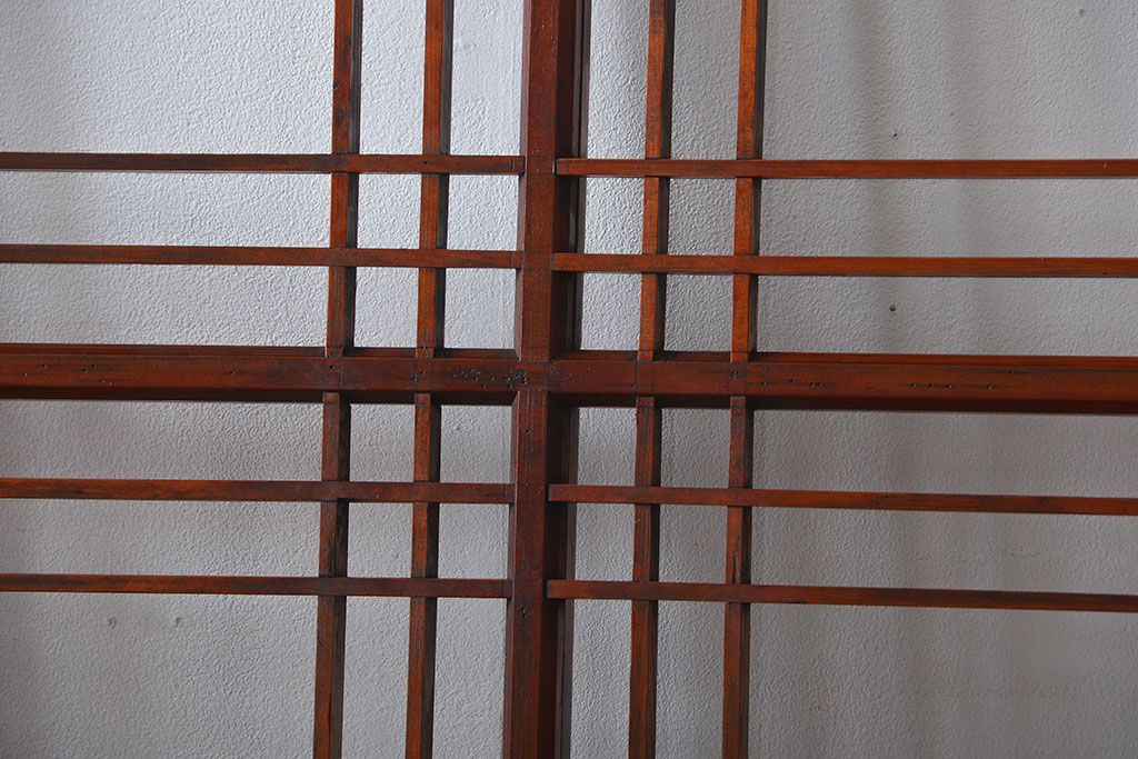 アンティーク お洒落なデザインのガラス格子戸