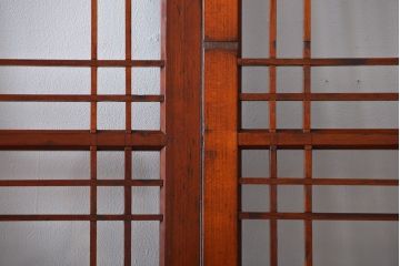 アンティーク お洒落なデザインのガラス格子戸