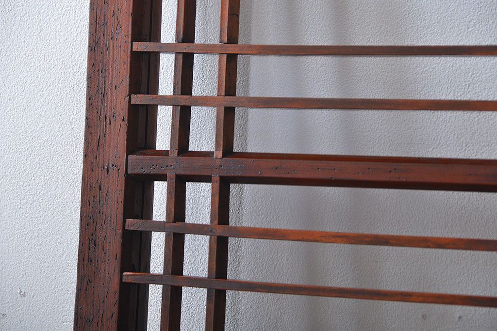 アンティーク お洒落なデザインのガラス格子戸