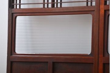 アンティーク お洒落なデザインのガラス格子戸