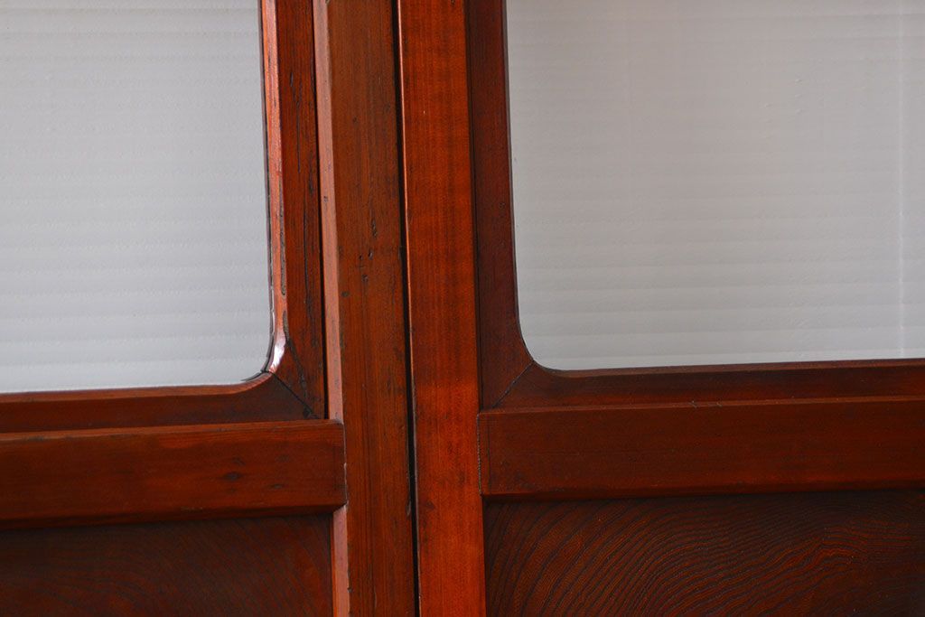 アンティーク お洒落なデザインのガラス格子戸