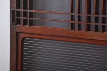 アンティーク お洒落なデザインのガラス格子戸