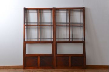 アンティーク お洒落なデザインのガラス格子戸