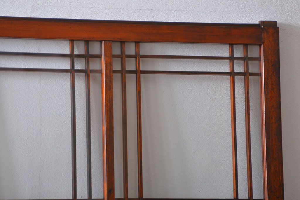 アンティーク お洒落なデザインのガラス格子戸