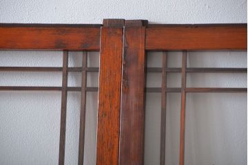 アンティーク お洒落なデザインのガラス格子戸