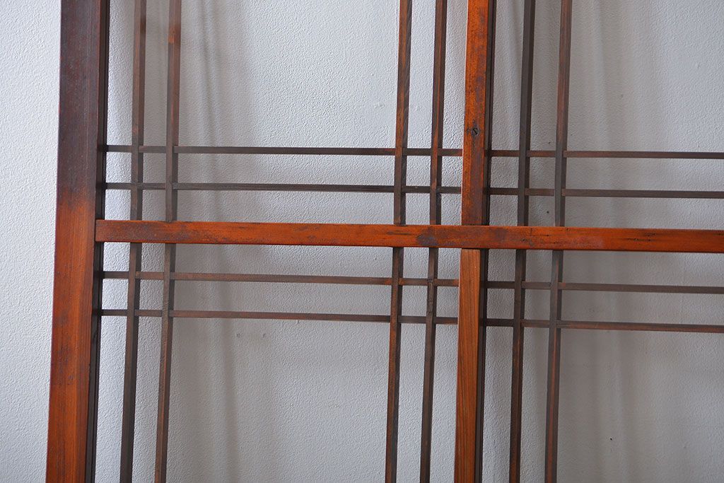 アンティーク お洒落なデザインのガラス格子戸