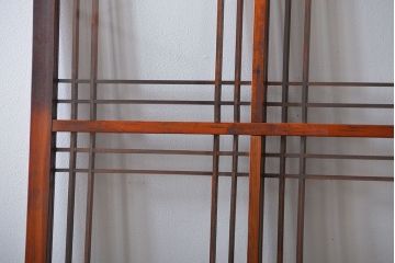アンティーク お洒落なデザインのガラス格子戸