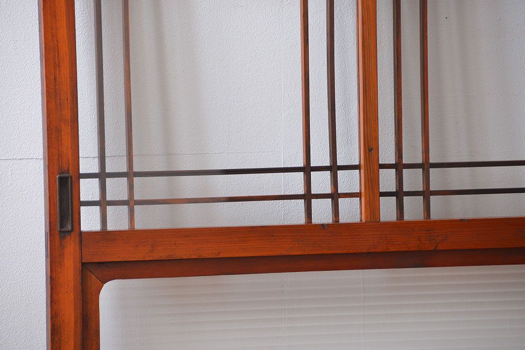 アンティーク お洒落なデザインのガラス格子戸