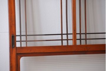 アンティーク お洒落なデザインのガラス格子戸