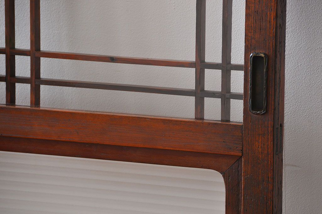 アンティーク お洒落なデザインのガラス格子戸