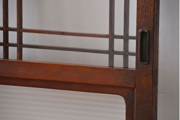 アンティーク お洒落なデザインのガラス格子戸