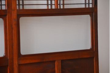 アンティーク お洒落なデザインのガラス格子戸