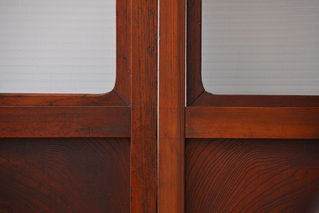 アンティーク お洒落なデザインのガラス格子戸