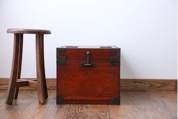 アンティーク家具　古民具・骨董 収納箱(ハサミ箱)(1)
