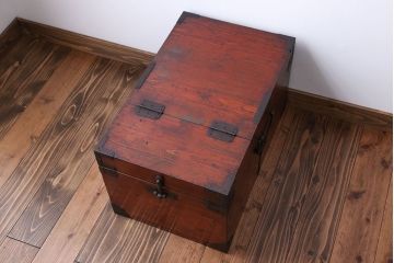 アンティーク家具　古民具・骨董 収納箱(ハサミ箱)(1)