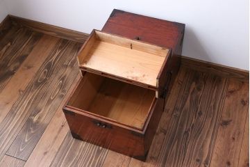 アンティーク家具　古民具・骨董 収納箱(ハサミ箱)(1)