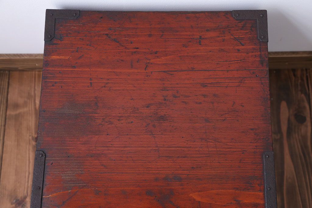 アンティーク家具　古民具・骨董 収納箱(ハサミ箱)(1)