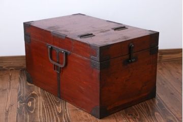 アンティーク家具　古民具・骨董 収納箱(ハサミ箱)(1)