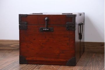 アンティーク家具　古民具・骨董 収納箱(ハサミ箱)(1)