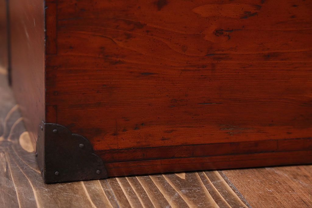 アンティーク家具　古民具・骨董 収納箱(ハサミ箱)(1)