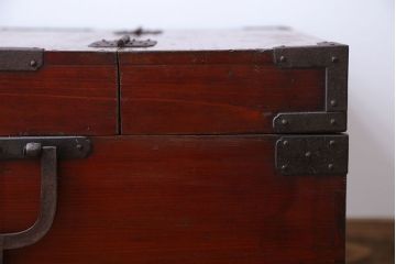 アンティーク家具　古民具・骨董 収納箱(ハサミ箱)(1)
