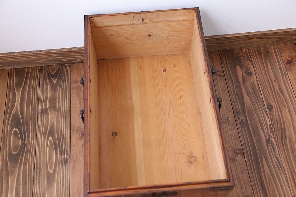 アンティーク家具　古民具・骨董 収納箱(ハサミ箱)(1)