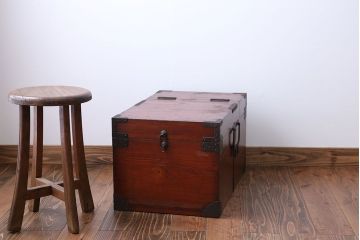 アンティーク家具　古民具・骨董 収納箱(ハサミ箱)(1)