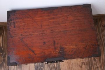 アンティーク家具　古民具・骨董 収納箱(ハサミ箱)(2)