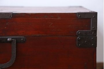 アンティーク家具　古民具・骨董 収納箱(ハサミ箱)(2)