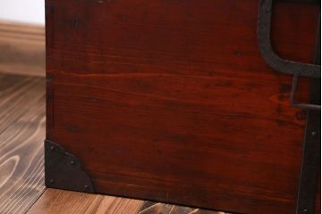 アンティーク家具　古民具・骨董 収納箱(ハサミ箱)(2)