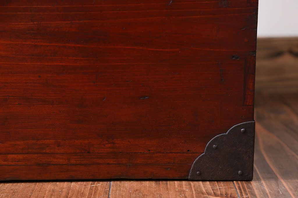 アンティーク家具　古民具・骨董 収納箱(ハサミ箱)(2)