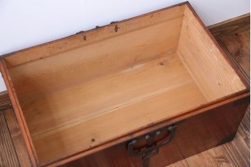 アンティーク家具　古民具・骨董 収納箱(ハサミ箱)(2)