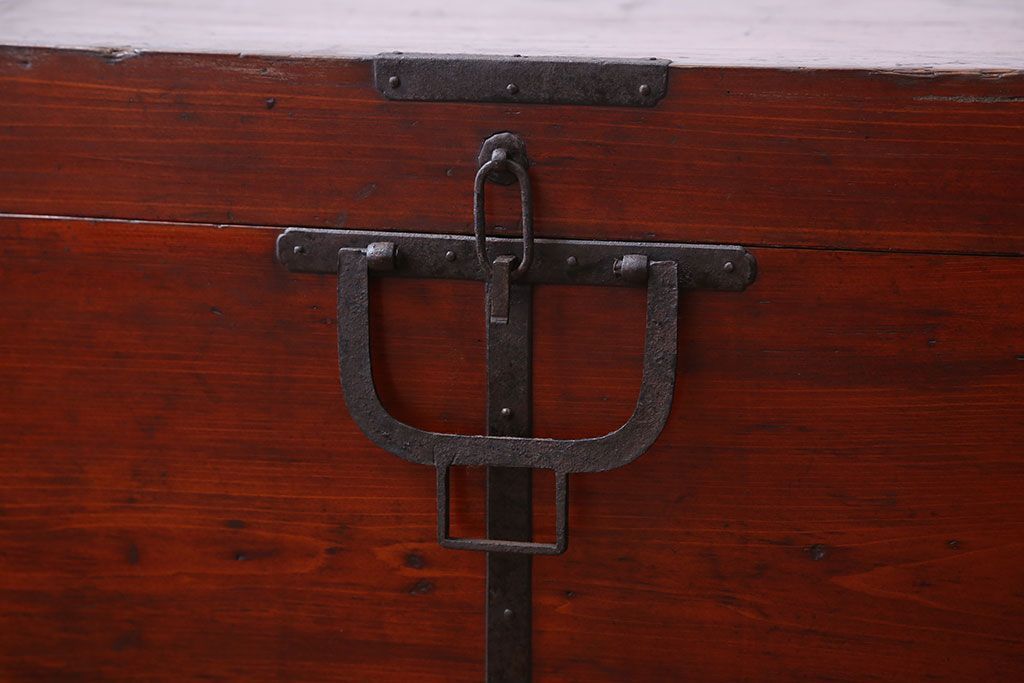 アンティーク家具　古民具・骨董 収納箱(ハサミ箱)(2)