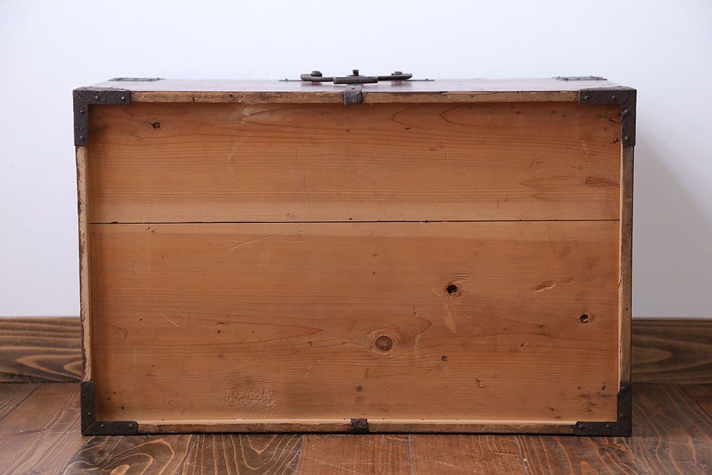 アンティーク家具　古民具・骨董 収納箱(ハサミ箱)(2)