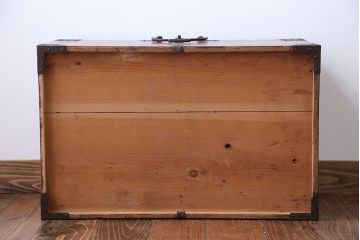 アンティーク家具　古民具・骨董 収納箱(ハサミ箱)(2)