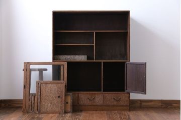 レトロ家具　昭和レトロ 優しい色合いの茶箪笥