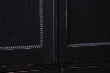 レトロ家具　昭和レトロ　色ガラス入り本箱