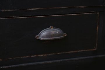 レトロ家具　昭和レトロ　色ガラス入り本箱