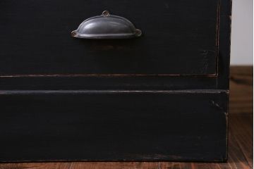 レトロ家具　昭和レトロ　色ガラス入り本箱