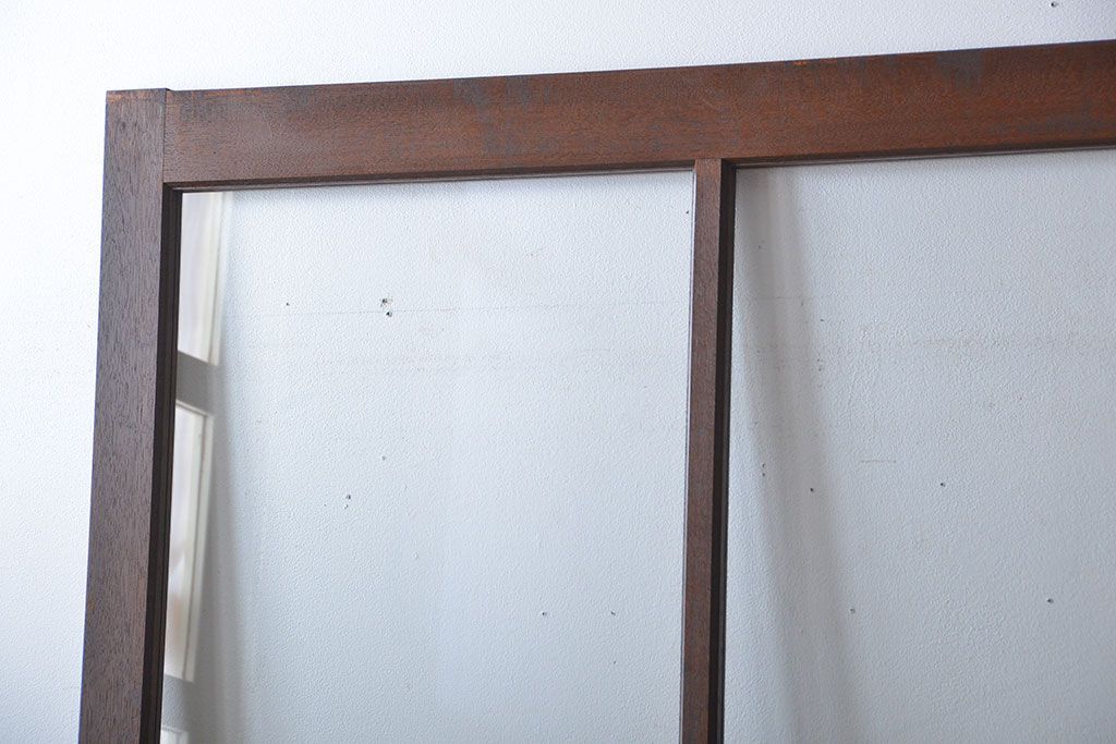 昭和レトロ 特大!ガラス面の大きなガラス戸3枚セット