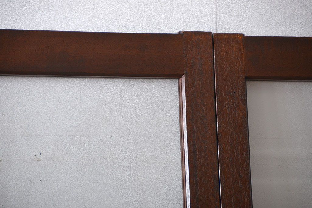 昭和レトロ 特大!ガラス面の大きなガラス戸3枚セット