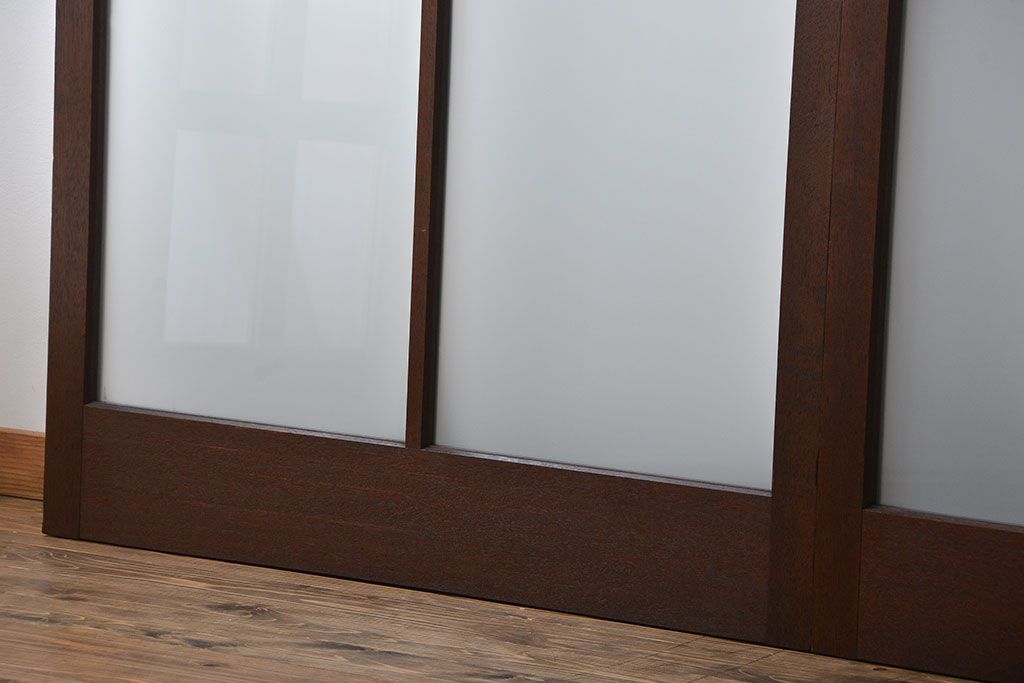 昭和レトロ 特大!ガラス面の大きなガラス戸3枚セット