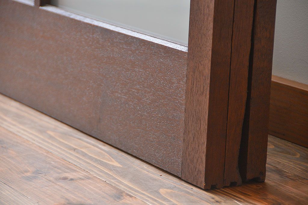 昭和レトロ 特大!ガラス面の大きなガラス戸3枚セット